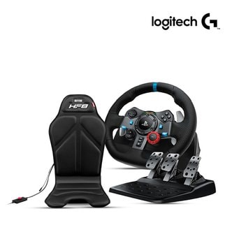 Logitech 로지텍코리아 G29 레이싱휠,NLR HF8 진동시스템 패키지(PS5/PS4/PC)