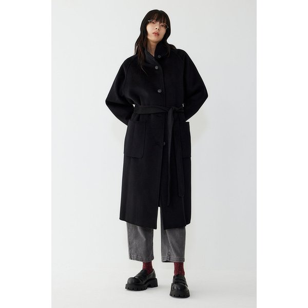 오버핏 하이넥 울블렌드 코트 91F5411783099