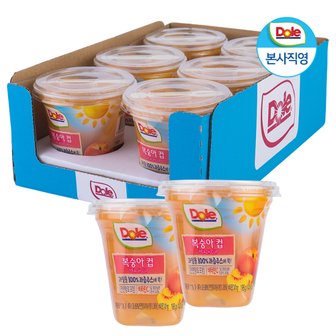 dole [Dole 본사직영] 후룻컵 복숭아 198g x 6개입 컵과일 디저트