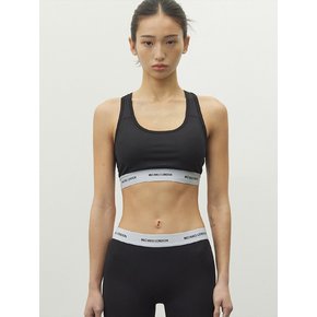 BASIC LOGO RACERBACK BRA TOP BLACK