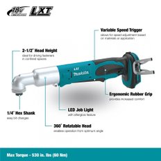 마키타Makita (Makita) DTL061Z (BTL061Z) 18V 리튬 이온 LXT 각도 임팩트 드라이버 (본체 전용)