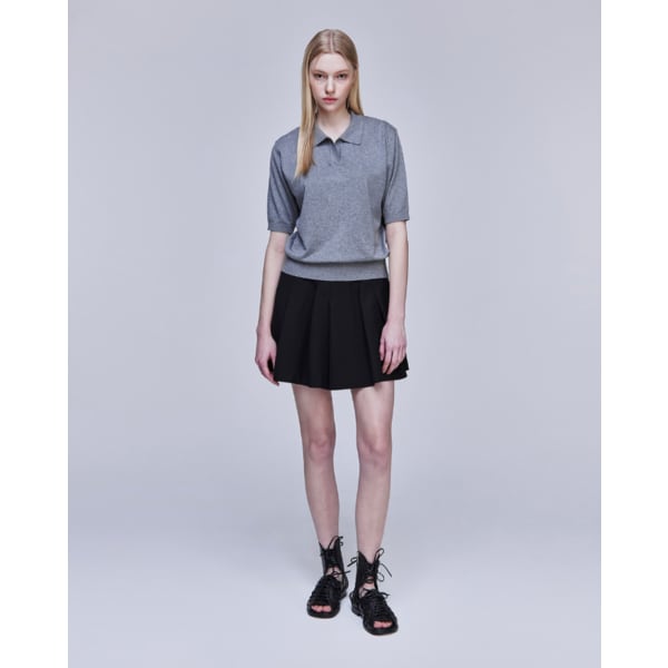 [파주점] [송지오우먼]송지오 바이어스 폴드 미니 스커트 블랙 WH3SK313BK