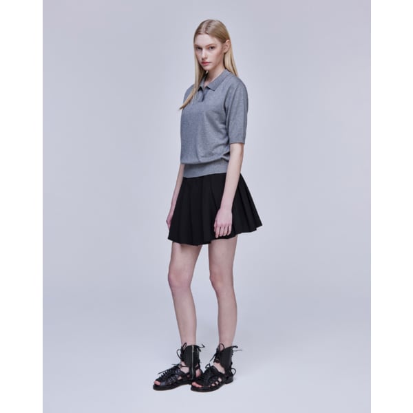 [파주점] [송지오우먼]송지오 바이어스 폴드 미니 스커트 블랙 WH3SK313BK