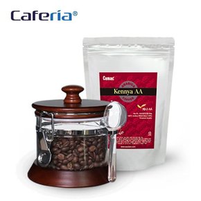 나무/아크릴 밀폐용기 500ml+케냐 AA 200g CA1-C4 [보관용기/원두커피]