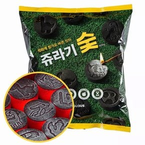 꾸버스 바베큐숯 600g 쥬라기 숯 착화제 구이용숯 캠핑 화로대 장작