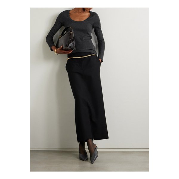 골지 스트레치  코튼 저지 탑 그레이 1647597354779805