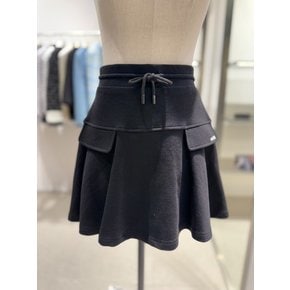 [여주점] 프린팅 포인트 V넥 밑단 스트링 티셔츠 스커트 세트 ES2CL862
