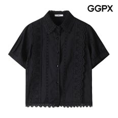 카라넥 레이스 버튼 셔츠 (GP6SH014F)
