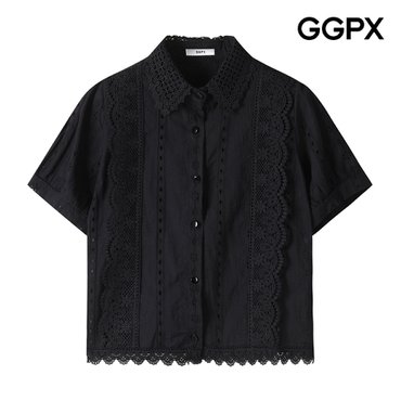 GGPX 카라넥 레이스 버튼 셔츠 (GP6SH014F)