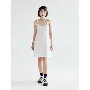 RIBBON STRAP MINI DRESS - WHITE