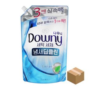 다우니 세탁세제 냄새딥클린 프레시 1.4L 리필x6개WB