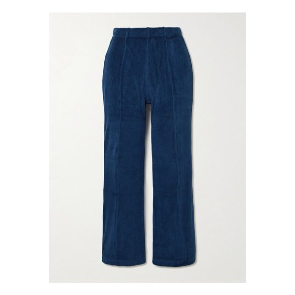 수지 콘디 필리 킥 크롭 테리 코튼 혼방 플레어 팬츠 네이비 1647597358994190