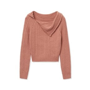 one shoulder knit [pink]