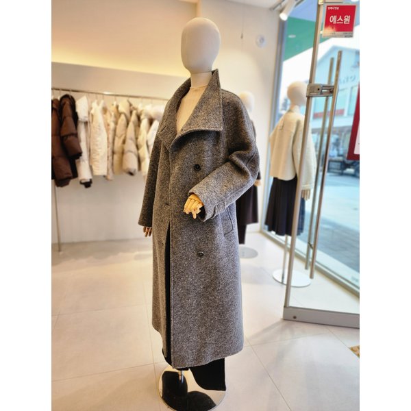 [여주점] [JJ 지고트] 여성 울 블렌드 멜란지 하이넥 코트 GRBA0CTJ81