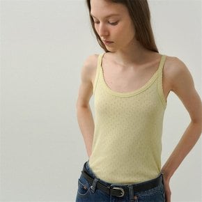 eyelet sleeveless t-shirt (4colors)