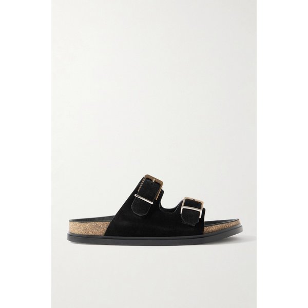 버클 스웨이드 슬라이드 블랙 46376663163001909