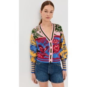 4966883 FARM Rio Floral De Renda Patch Knit Cardigan