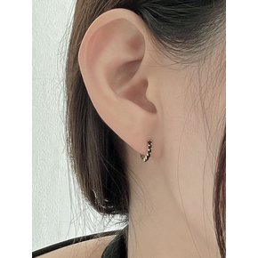 14k onyx one touch ring earring