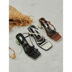 [단독]Square Sandal Heel (3colors)