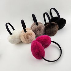 국산 귀마개 부드러운 무지 인조털 직선 접이식 Foldable Ear Muff  패션 이어마프  2224