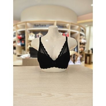 barbara [바바라]블랙 도트레이스 노와이어 브래지어(ABR4928BK)