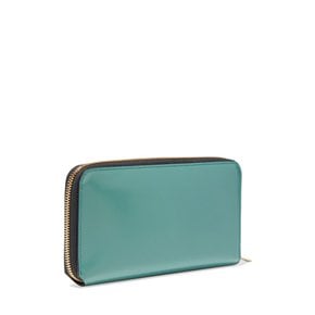 Fluorite leather continental wallet 블루 6630340696675066