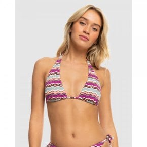 4159924 Roxy Womens Flowy Mood Tiki Tri Bikini Top - PALE DOGWOOD FLOWY MOOD