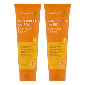 Woolworths 울월스 선스크린 선크림 에브리데이 로션 자외선 차단제 SPF 50 100ml 2팩