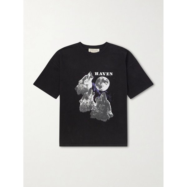 레미 릴리프 하울링 울브스 프린트 코튼 저지 티셔츠 46376663163074099