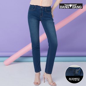 여성 썸머 슬림핏 스판 데님 인디고