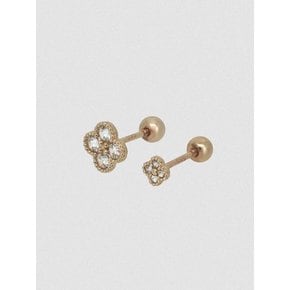 14k clover piercing (2size)