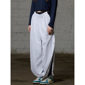 PITA SNAP OFF SWEAT PANTS - WHITE-MELANGE