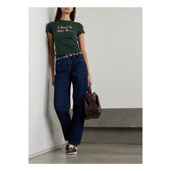 90s 프린트  코튼 저지 티셔츠 그린 1647597342843405