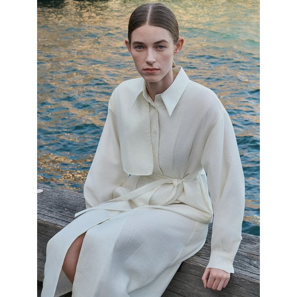 시몬 트렌치 원피스 아이보리 amr2242