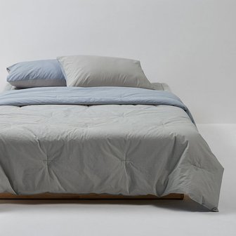 JAJU 사각사각 코튼 배색 차렵이불 SS 그레이블루 J60N902149496