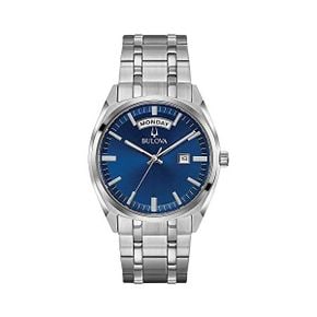 독일 부로바 남자 시계 Bulova 96C125 Mens 아날로그 쿼츠워치 스테인리스스틸 스트랩 blue Brac