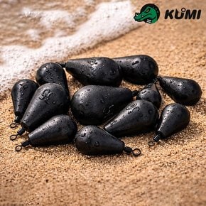 쿠미 슈퍼 물방울 도래봉돌 묶음팩 블랙봉돌 갑오징어 주꾸미 광어 우럭
