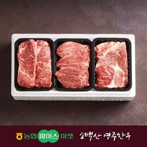 [냉장/1+][농협영주한우]정성드림 스테이크용 구이세트5호 (등심/안심/채끝) / 1.5kg