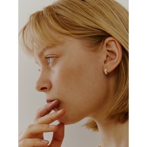 [Silver] Thick Ring Earrings