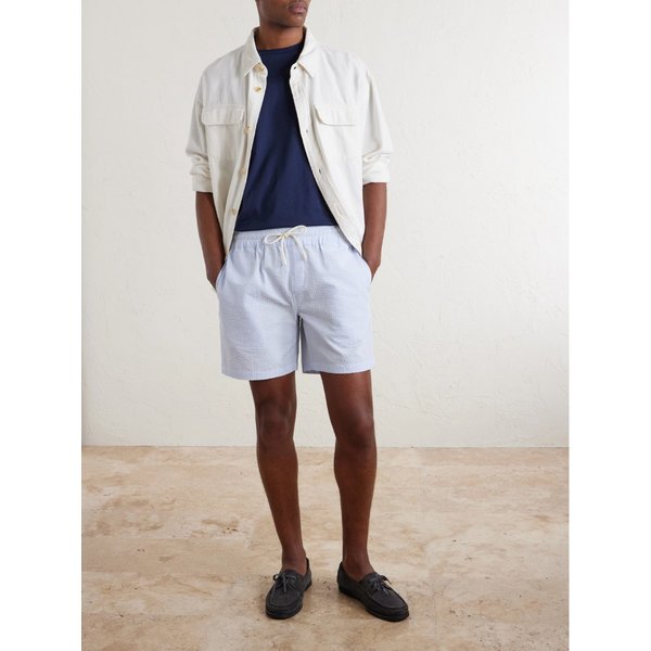 포르투기스 플란넬 아틀란티코 스트레이트 레그 코튼 시어서커 쇼츠 46376663163010627