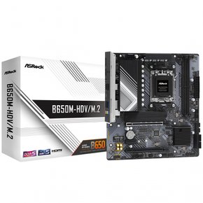 ASRock 메인보드 B650M-HDVM.2 AMD Ryzen 7000 시리즈 CPU 대응 (Soket AM5) B650 Micro ATX