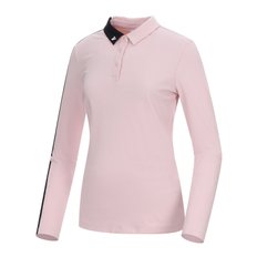 여성 골프 에센셜 소매 배색 카라 티셔츠 VLTSM993_PE
