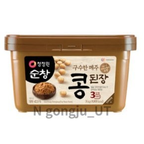 청정원 순창 진한맛 구수한 메주 생 콩 된장 3kg 1개