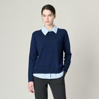 올앤썬드리 [여주점] 올앤선드리 텍스쳐 블럭 카라 P/O A4F8K324