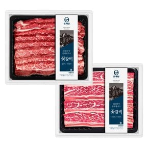 [배송마감_9/28일이후 순차배송]미국산SWIFT블랙앵거스 LA꽃갈비세트 2.0kg/678 초이스등급_신세계보냉가방