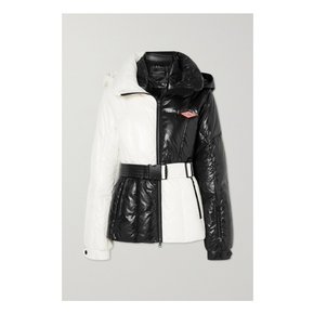 The Monterosa Hooded Belted Quilted Down Ski Jacket 블랙 24772899113543157