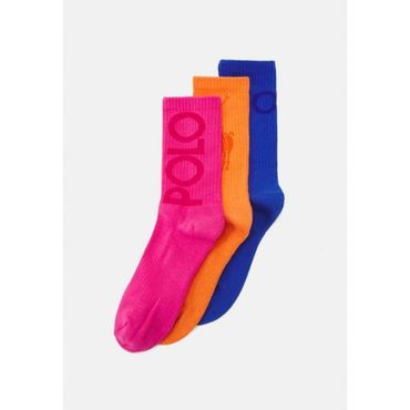 이스퀘어 5187865 Ralph Lauren TONAL CREW SOCK 3 PACK - Socks bright multi