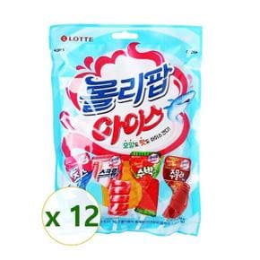 롯데 롤리팝 아이스 132g(12개입) x 12개 / 막대 사탕 죠스 스크류바 수