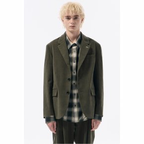 Khaki Regular Fit Corduroy Setup Jacket_CWJAW24851KHX