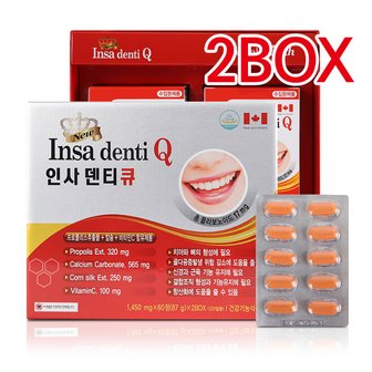  캐나다 직수입 인사덴티큐 1450mg*120캡슐 2박스 /프로폴리스/치아건강